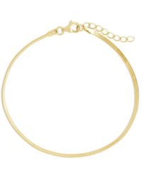 Sterling Forever - Herringbone Chain Bracelet - Lyst