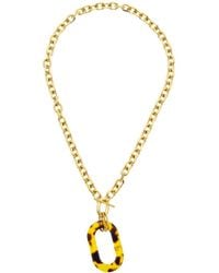 petit moments - 18K Plated Stainless Steel Chains Toggle Necklace - Lyst