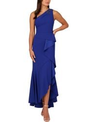 Adrianna Papell - One Shoulder Solid Maxi Dress - Lyst