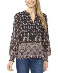 Cece - Ruffle V Neck Top - Lyst
