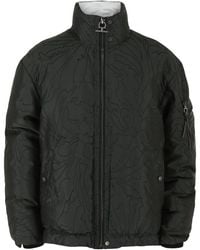 Ferragamo - Abstract Print Quilted Jacket - Lyst