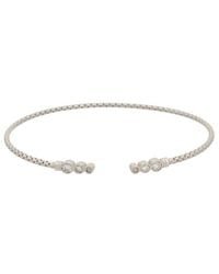 Meshmerise - 18K Plated 0.12 Ct. Tw. Diamond Bangle Bracelet - Lyst