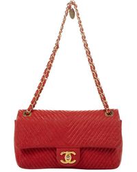 Chanel - Quilted Calfskin Leather By Karl Lagerfeld Chevron Single Flap Bag (Authentic Pre-Owned) - Lyst