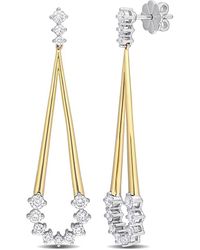 Rina Limor - 14k Two-tone 2.01 Ct. Tw. Diamond Dangle Earrings - Lyst