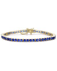 Rachel Glauber - 14k Plated Cz Tennis Bracelet - Lyst