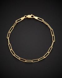 Italian Gold - 14k Polished Paperclip Chain Bracelet - Lyst