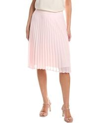 Tahari - Petite Accordion Pleated Midi Skirt - Lyst