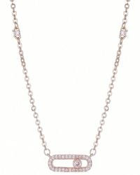 Adornia - 14K Rose Plated Cz Adjustable Dancing Stone Necklace - Lyst