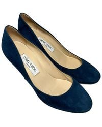 Jimmy Choo - Suede Platform Pump (Authentic Pre-Loved) - Lyst
