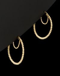 Italian Gold - 14k Diamond-cut Bead Hoops - Lyst