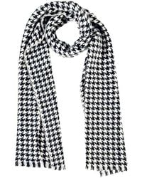 Blue Pacific - Houndstooth Cashmere-Blend Scarf - Lyst