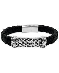 Meira T - Stainless Steel Braided Bangle Bracelet - Lyst