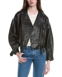 Walter Baker - Santana Asymmetrical Leather Moto Jacket - Lyst