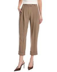 Brunello Cucinelli - Pleated Silk-Blend Pant - Lyst