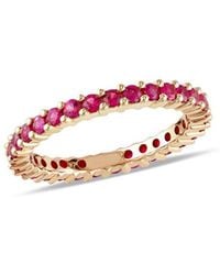 Diamond Select Cuts - 14K Rose 1.40 Ct. Tw. Sapphire Eternity Ring - Lyst