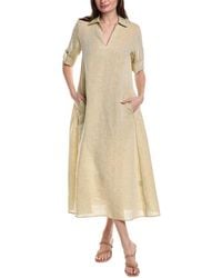Lafayette 148 New York - Short Sleeve Popover Linen Dress - Lyst