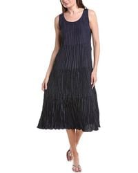 Eileen Fisher - Pleated Silk Flare Dress - Lyst