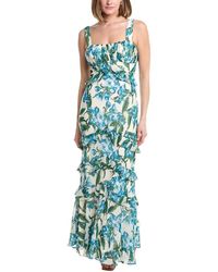 Julia Jordan - Printed Chiffon Sleeveless Maxi Dress - Lyst