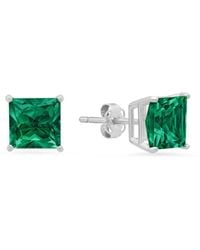 MaxColor - 14k 2.30 Ct. Tw. Lab-grown Emerald Studs - Lyst