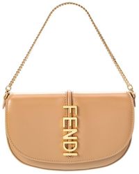 Fendi - Graphy Leather Wallet On Chain - Lyst