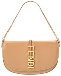 Fendi - Graphy Leather Wallet On Chain - Lyst