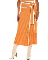 C/meo Collective Collective Still In Love Knit Midi Skirt - Orange