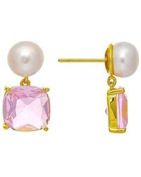 Rivka Friedman - 18k Plated Cz Earrings - Lyst