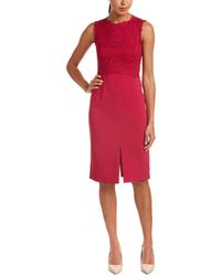 ESCADA Silk-lined Sheath Dress - Red