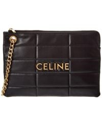 Celine - Triomphe Leather Card Holder - Lyst