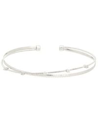 Meshmerise - 0.05 Ct. Tw. Diamond 18K Over Bangle Bracelet - Lyst