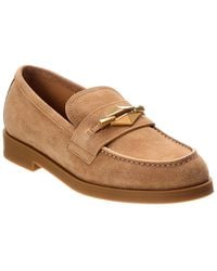 Jimmy Choo - Maddie Diamond Suede Loafer - Lyst