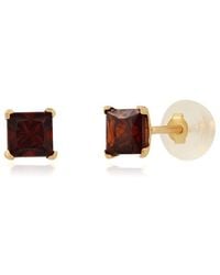 MaxColor - 14K 0.80 Ct. Tw. Garnet Studs - Lyst