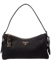 Prada - Aimee Large Re-Nylon & Leather Shoulder Bag - Lyst