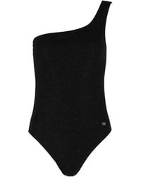 Balenciaga - Asymmetric Lurex One-Piece Swimsuit - Lyst
