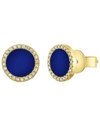 Sabrina Designs - 14k 0.90 Ct. Tw. Diamond & Lapis Studs - Lyst