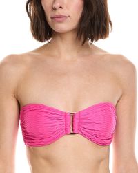 MILLY - Margot Textured Chevron Bandeau Top - Lyst