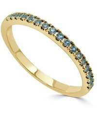 Sabrina Designs - 14k 0.17 Ct. Tw. Aquamarine Stackable Half-eternity Birthstone Ring - Lyst