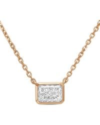 Diana M. Jewels - Diana M. 14K Rose 8.00 Ct. Tw. Lab-Grown Diamond Pendant Necklace - Lyst