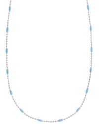 Italian Silver - 14K Plated Station Necklace - Lyst