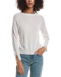Brodie Cashmere - Glitz Split Cuff Crewneck 100% Cashmere Sweater - Lyst