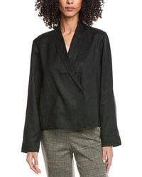 Eileen Fisher - Shawl Collar Linen & Silk-Blend Jacket - Lyst