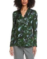 Lafayette 148 New York - Printed Silk Blouse - Lyst