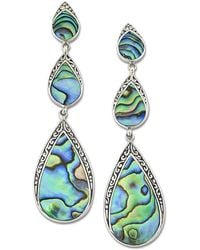 Samuel B. - Silver Abalone Drop Earrings - Lyst