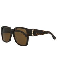 Saint Laurent Unisex Slm9n 55mm Sunglasses - Brown