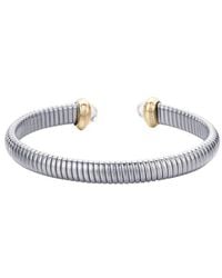 Adornia - Coil Cuff With Clear Stones Bracelet - Lyst