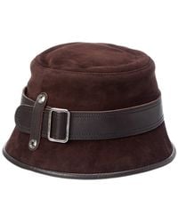 Tod's - Suede & Leather Bucket Hat - Lyst