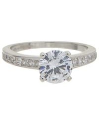 Sterling Forever - Cz Radiant Engagement Ring - Lyst