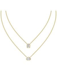 Lab Grown Diamonds - 18K Plated 3.02 Ct. Tw. Lab-Grown Diamond Necklace - Lyst