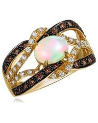 Le Vian - Le Vian 14k Honey Gold 1.38 Ct. Tw. Diamond & Opal Ring - Lyst