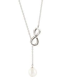 Splendid - Silver 7.5-8mm Freshwater Pearl Pendant Necklace - Lyst